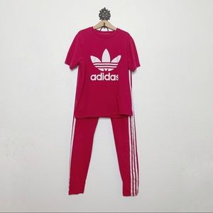 ADIDAS Athleasuire Track Suit, Pink, Girl’s Small